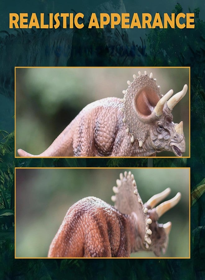 CRYA مجسم ديناصور ترايسيراتوبس، ألعاب ديناصورات ترايسيراتوبس كبيرة وواقعية للأطفال، لعبة ديناصور ترايسيراتوبس للعب والعرض، ألعاب ديناصورات العصر الجوراسي للأولاد والبنات (ترايسيراتوبس) - Image 2